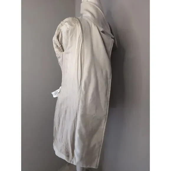 Farm Rio Brazil rare exclusive minimalist chic ivory cream zipper coat S - Picture 11 of 11